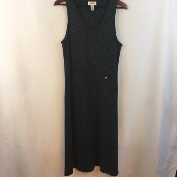 Talbots Shift Dress Maxi Chevron Heather Print S - Picture 1 of 6